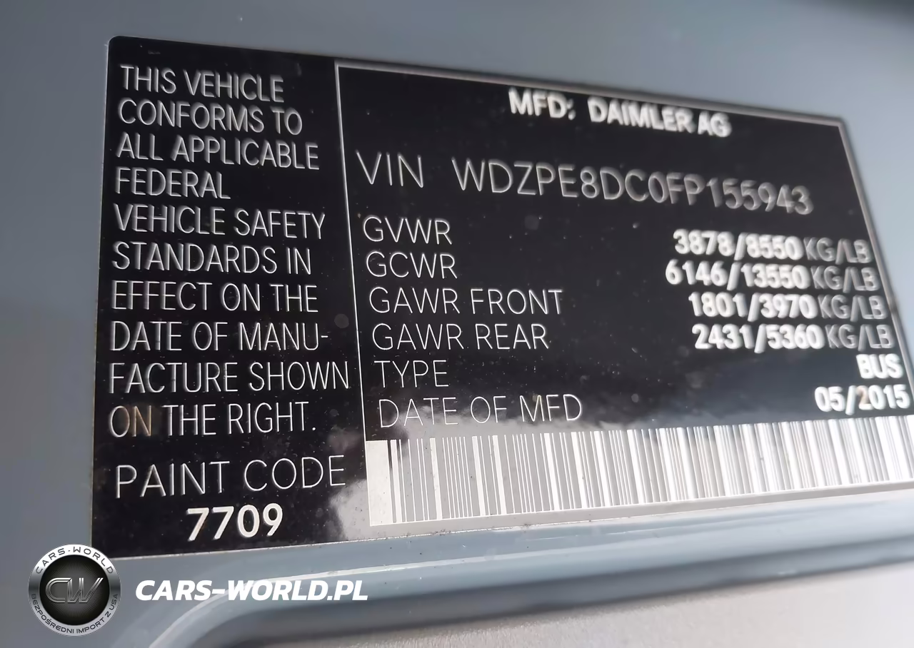 2015 Mercedes-Benz Sprinter 2500 High Roof VIN:WDZPE8DC0FP155943 - 9