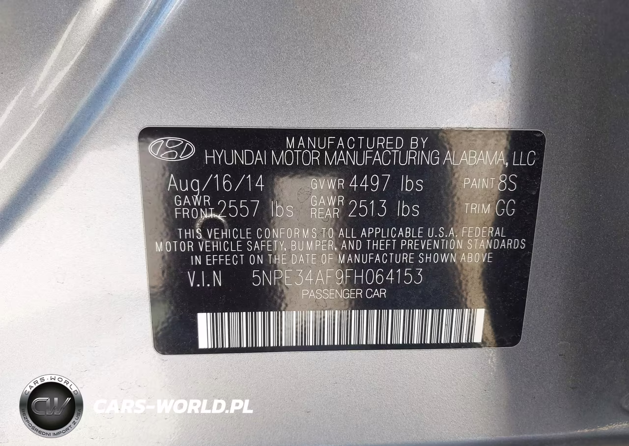 2015 Hyundai Sonata Sport VIN:5NPE34AF9FH064153 - 9