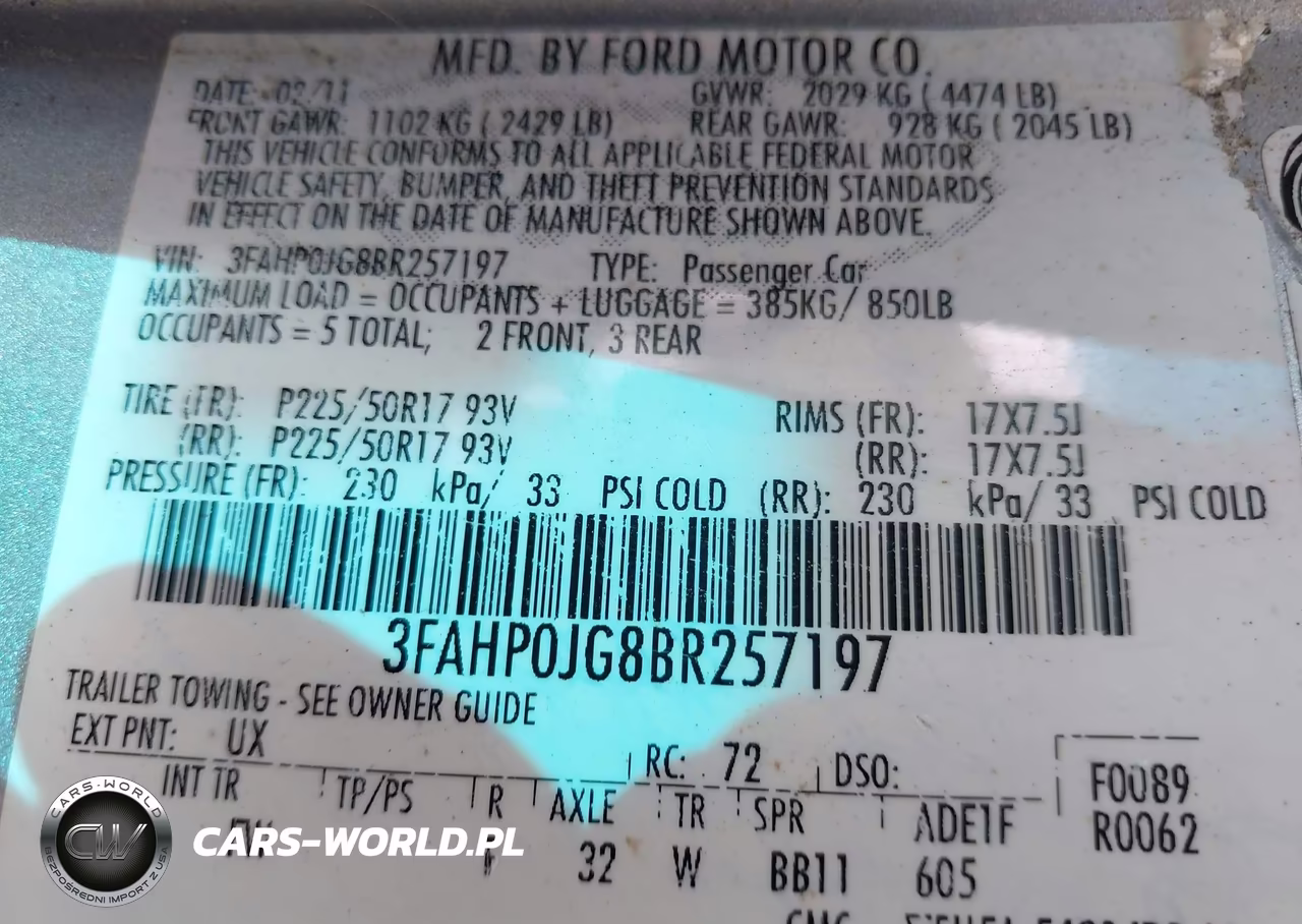 2011 Ford Fusion Sel VIN:3FAHP0JG8BR257197 - 9