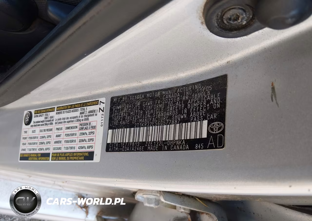 2006 Toyota Matrix Xr VIN:2T1KR32E56C577887 - 9