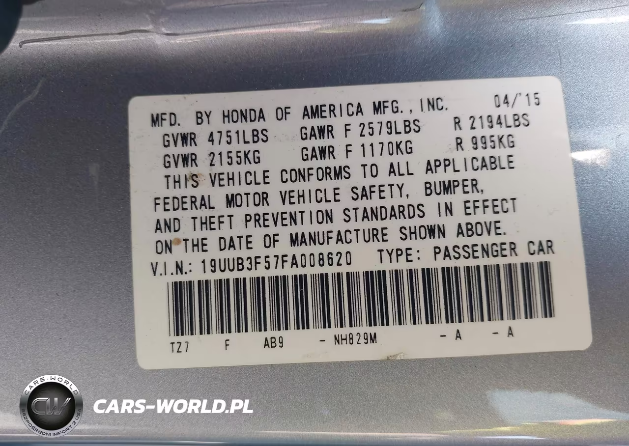 2015 Acura Tlx V6 Tech VIN:19UUB3F57FA008620 - 9