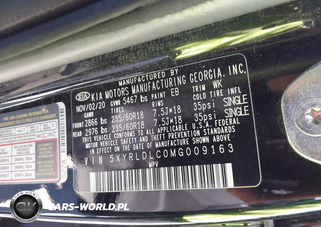 2021 Kia Sorento S VIN:5XYRLDLC0MG009163 - 9