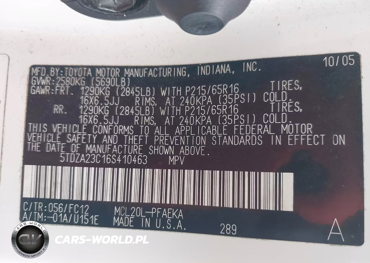 2006 Toyota Sienna Le VIN:5TDZA23C16S410463 - 9