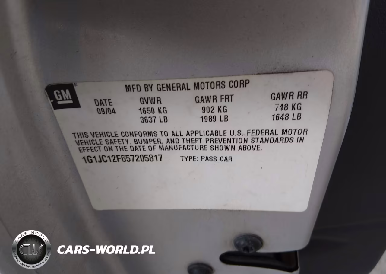 2005 Chevrolet Cavalier VIN:1G1JC12F657205817 - 9