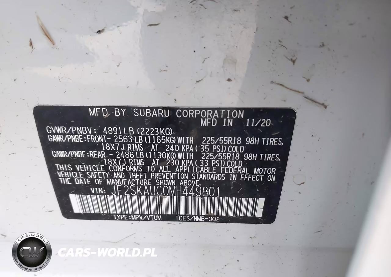 2021 Subaru Forester Limited VIN:JF2SKAUC0MH449801 - 9