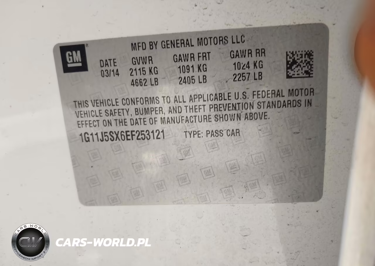 2014 Chevrolet Malibu 2Lz VIN:1G11J5SX6EF253121 - 9