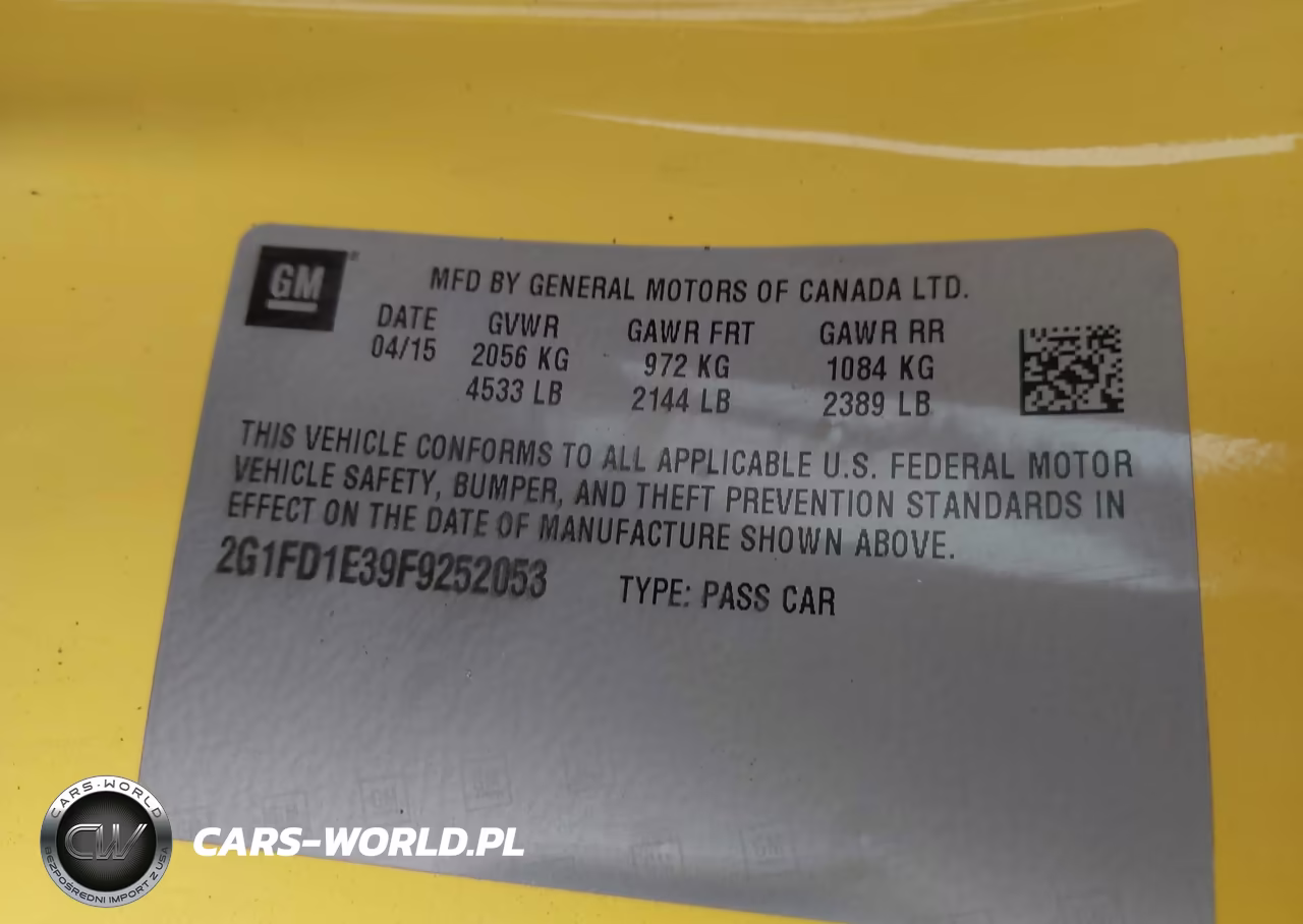 2015 Chevrolet Camaro 1Lt VIN:2G1FD1E39F9252053 - 9