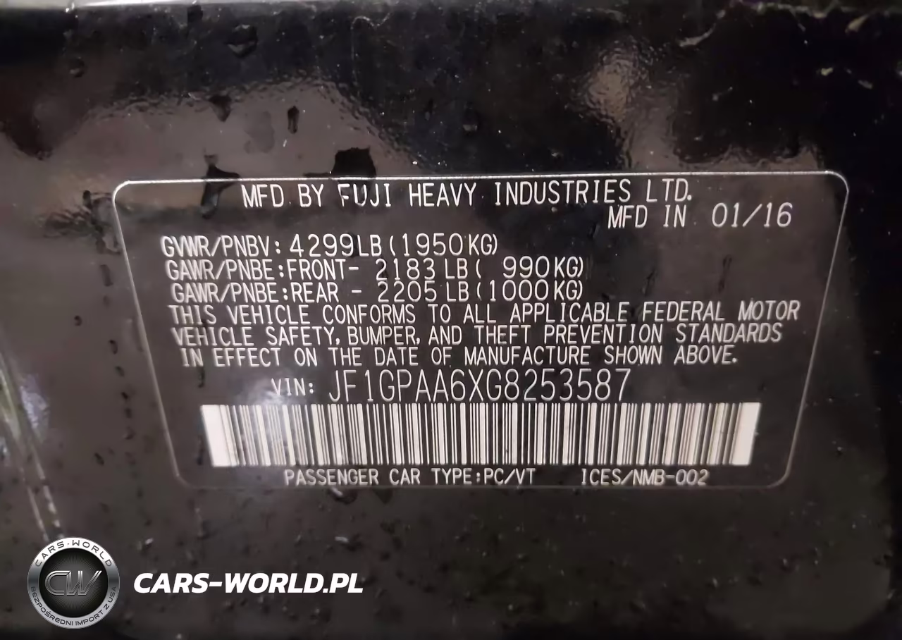 2016 Subaru Impreza 2.0I VIN:JF1GPAA6XG8253587 - 9