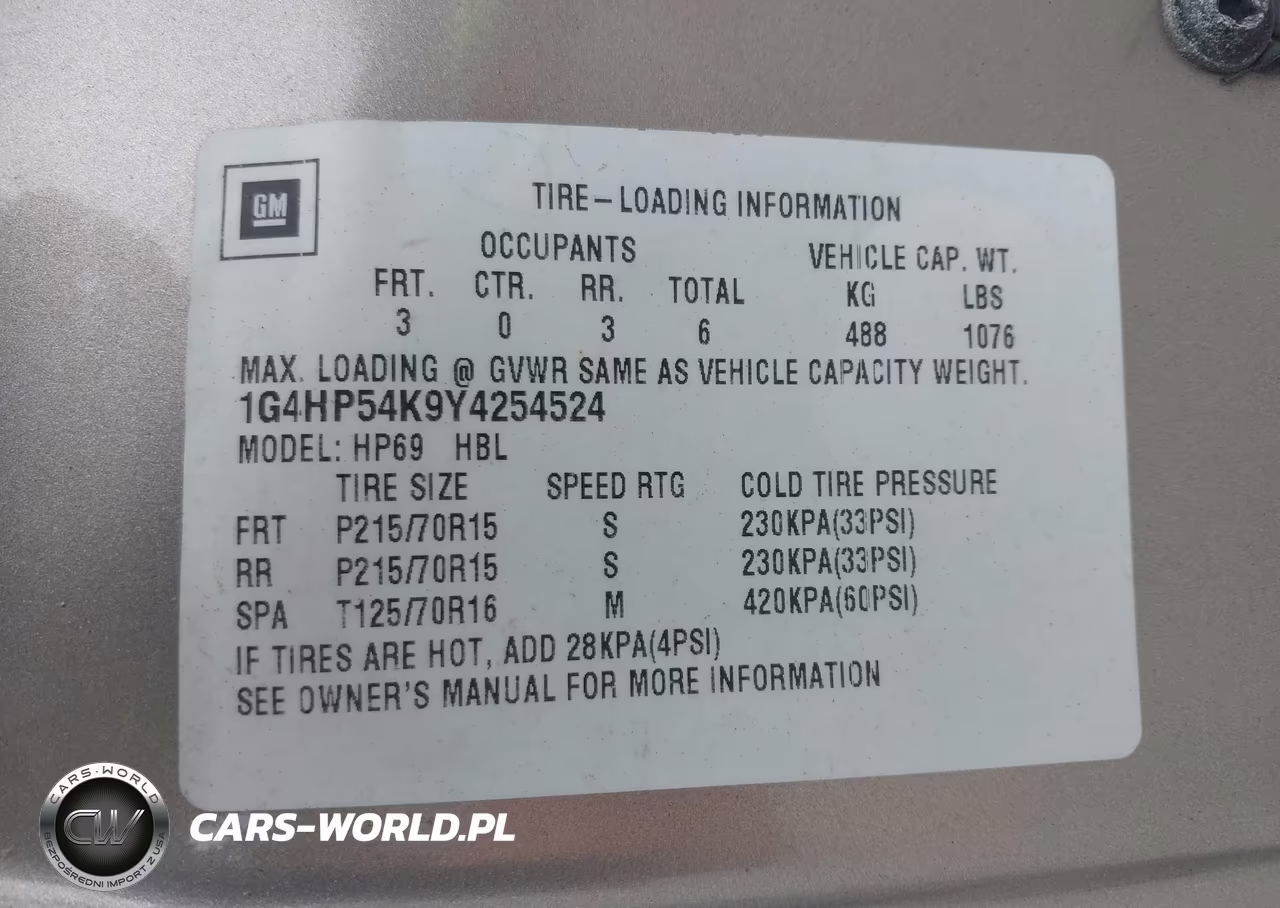 2000 Buick Lesabre Custom VIN:1G4HP54K9Y4254524 - 9