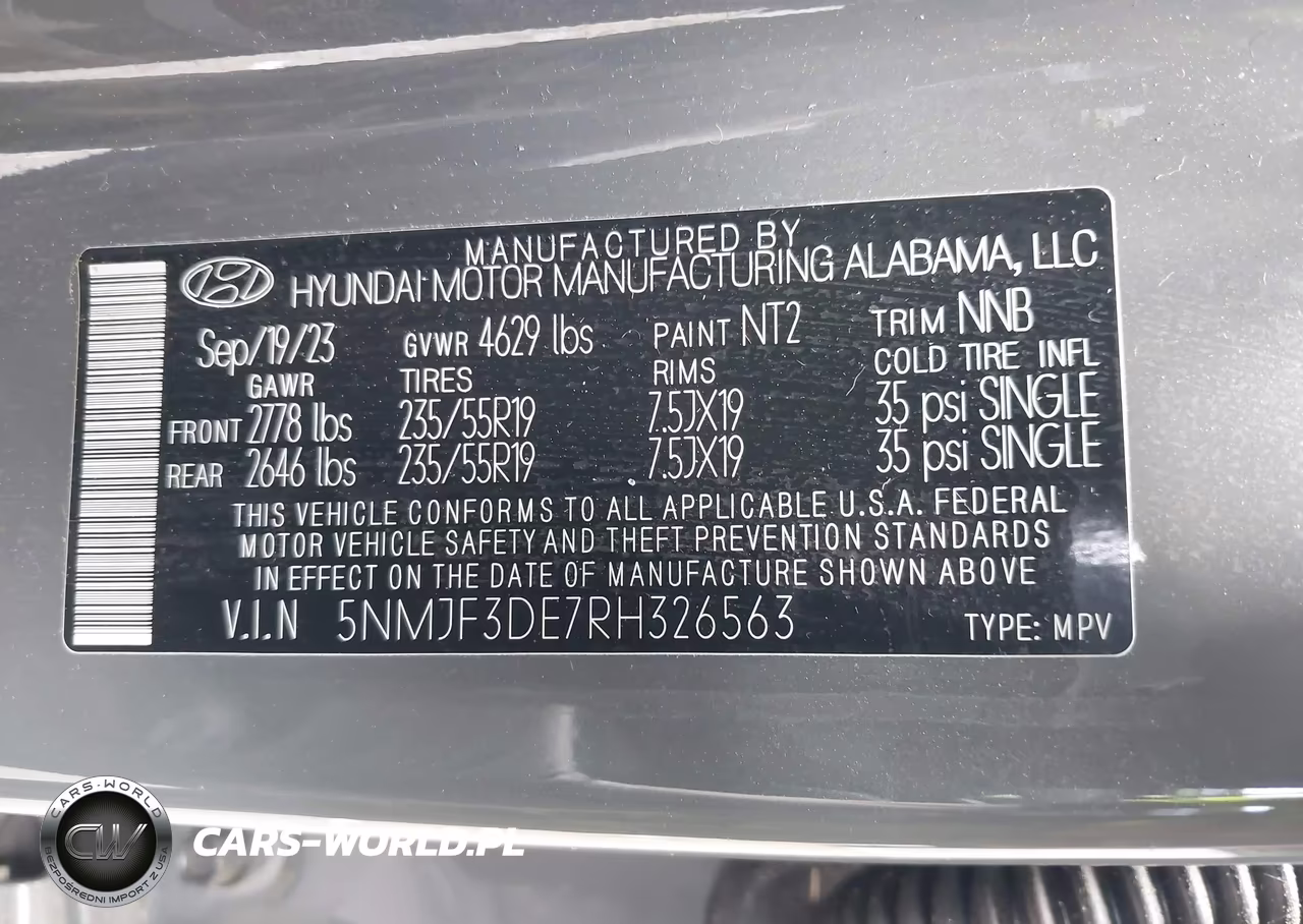 2024 Hyundai Tucson Sel VIN:5NMJF3DE7RH326563 - 9