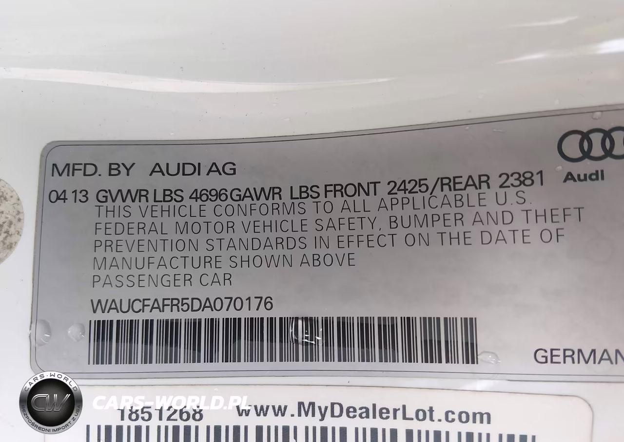 2013 Audi A5 2.0T Premium VIN:WAUCFAFR5DA070176 - 9