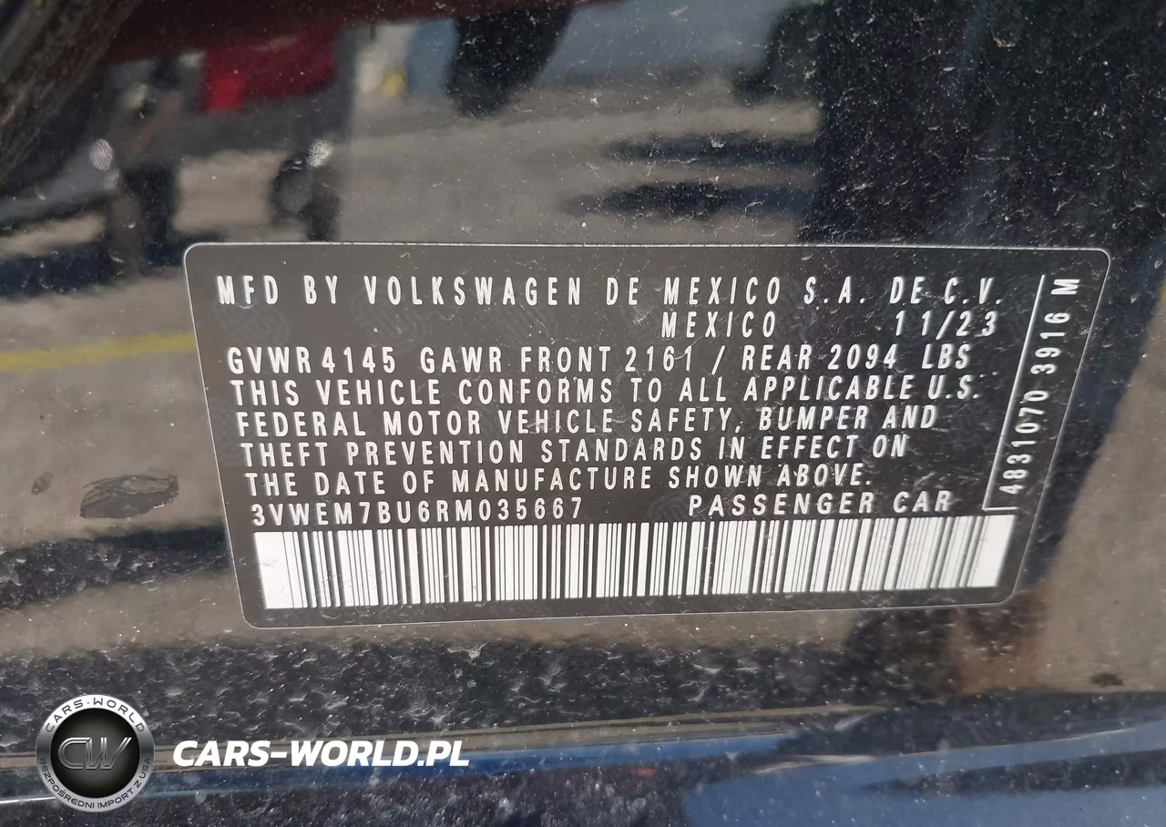 2024 Volkswagen Jetta 1.5T Se VIN:3VWEM7BU6RM035667 - 9