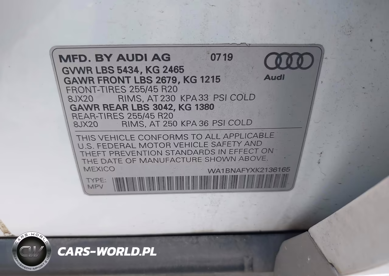 2019 Audi Q5 45 Premium VIN:WA1BNAFYXK2136165 - 9