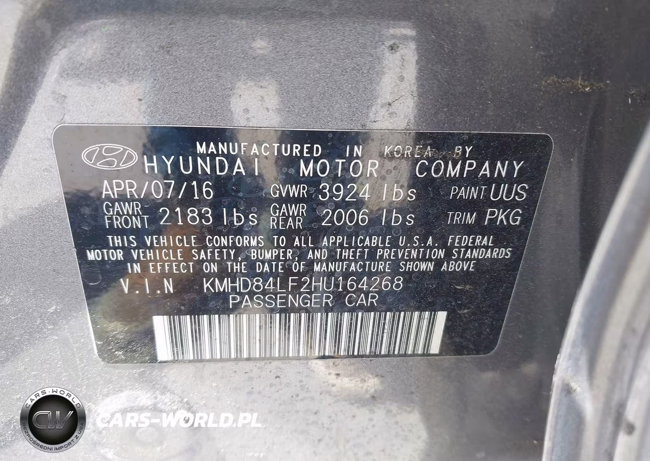 2017 Hyundai Elantra Se VIN:KMHD84LF2HU164268 - 9