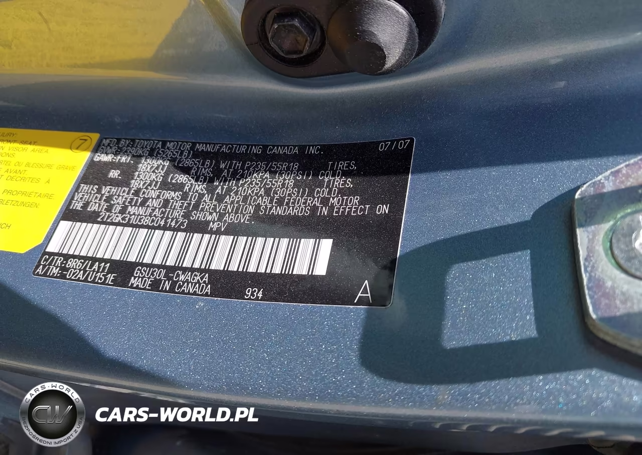 2008 Lexus Rx 350 VIN:2T2GK31U38C041473 - 9