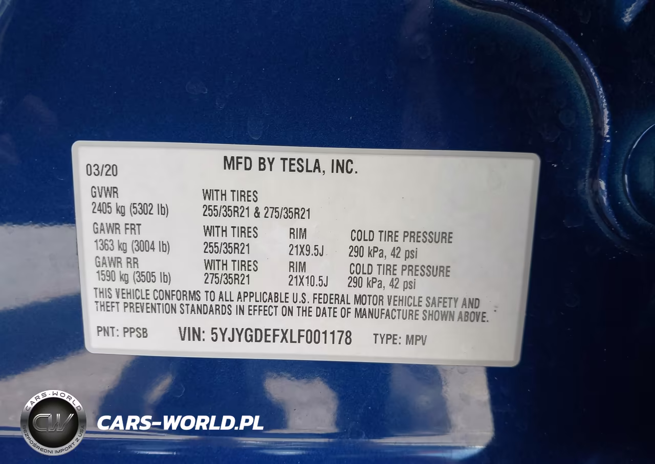 2020 Tesla Model Y Long Range Dual Motor All-Wheel Drive-Performance Dual Motor All-Wheel Drive VIN:5YJYGDEFXLF001178 - 9