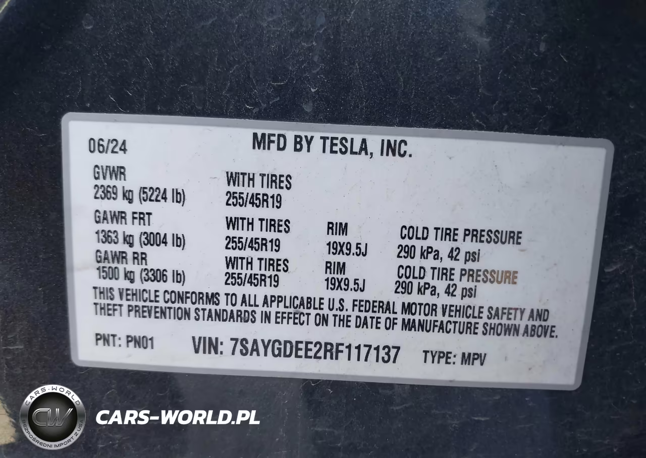 2024 Tesla Model Y Long Range Dual Motor All-Wheel Drive VIN:7SAYGDEE2RF117137 - 9