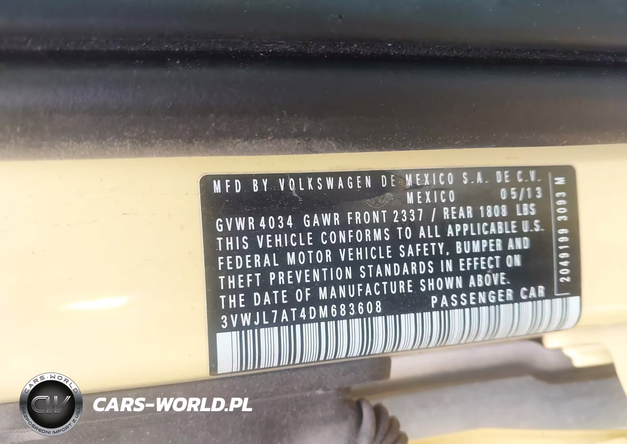 2013 Volkswagen Beetle 2.0L Tdi VIN:3VWJL7AT4DM683608 - 9