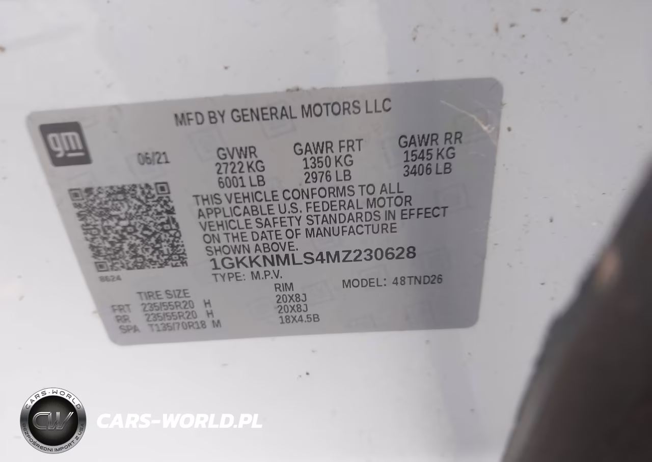 2021 GMC Acadia Fwd Slt VIN:1GKKNMLS4MZ230628 - 9