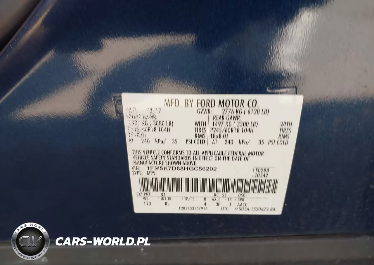 2017 Ford Explorer Xlt VIN:1FM5K7D88HGC56202 - 9