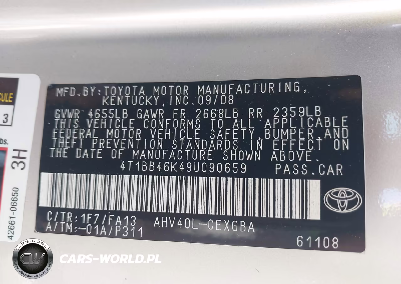 2009 Toyota Camry Hybrid VIN:4T1BB46K49U090659 - 9