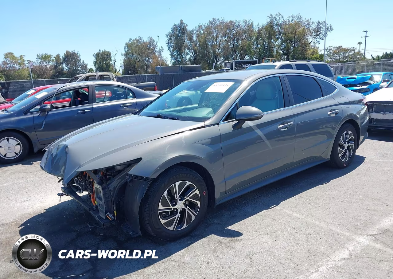 2021 Hyundai Sonata Blue VIN:KMHL24JJ4MA036209 - 2