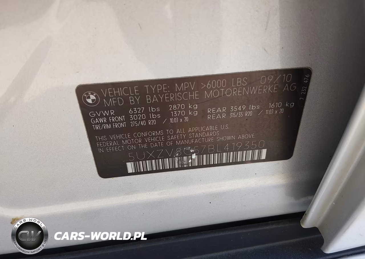 2011 BMW X5 xDrive50I VIN:5UXZV8C57BL419350 - 9