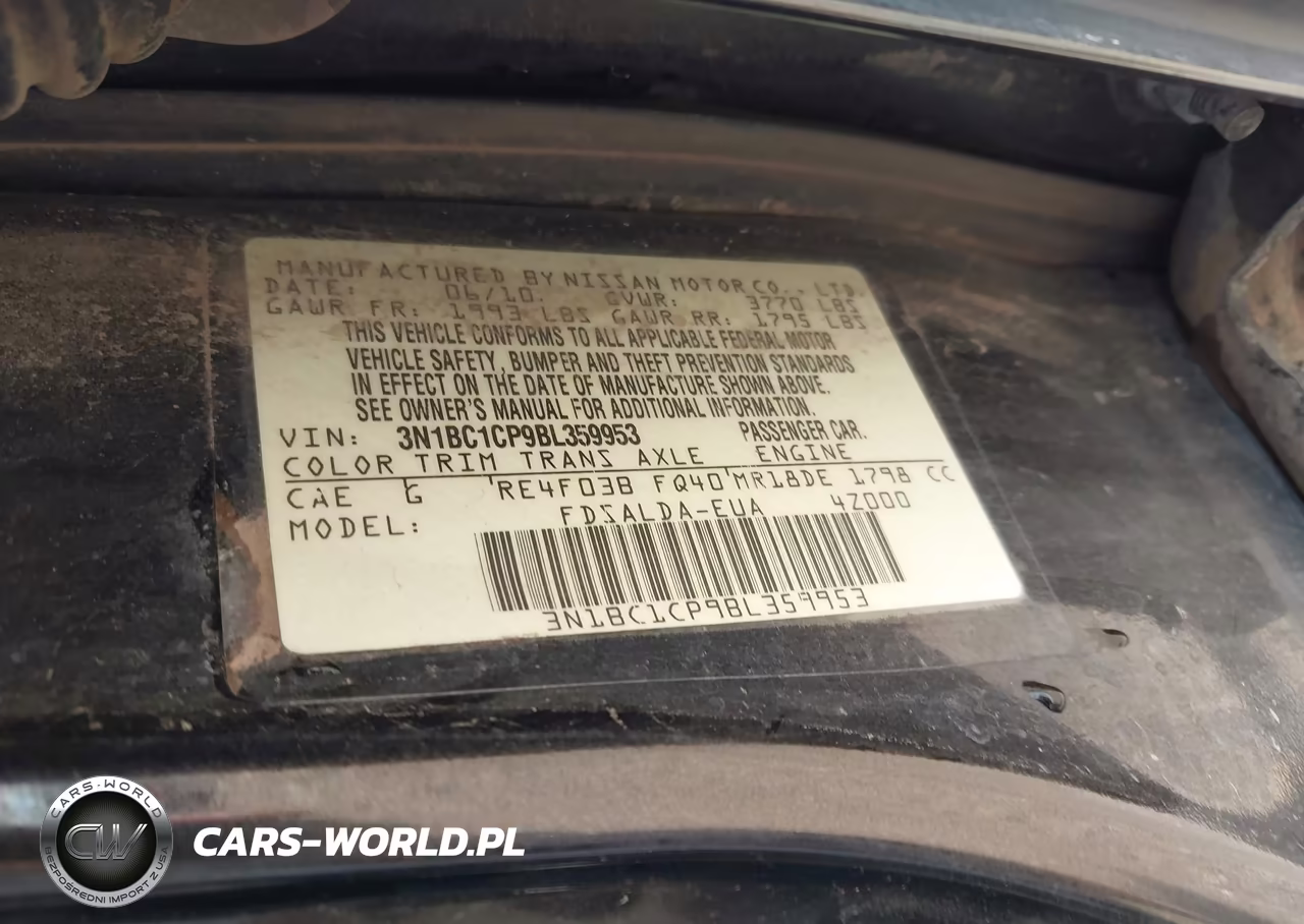 2011 Nissan Versa 1.8S VIN:3N1BC1CP9BL359953 - 9