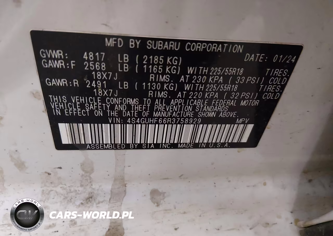2024 Subaru Crosstrek Sport VIN:4S4GUHF66R3758929 - 9