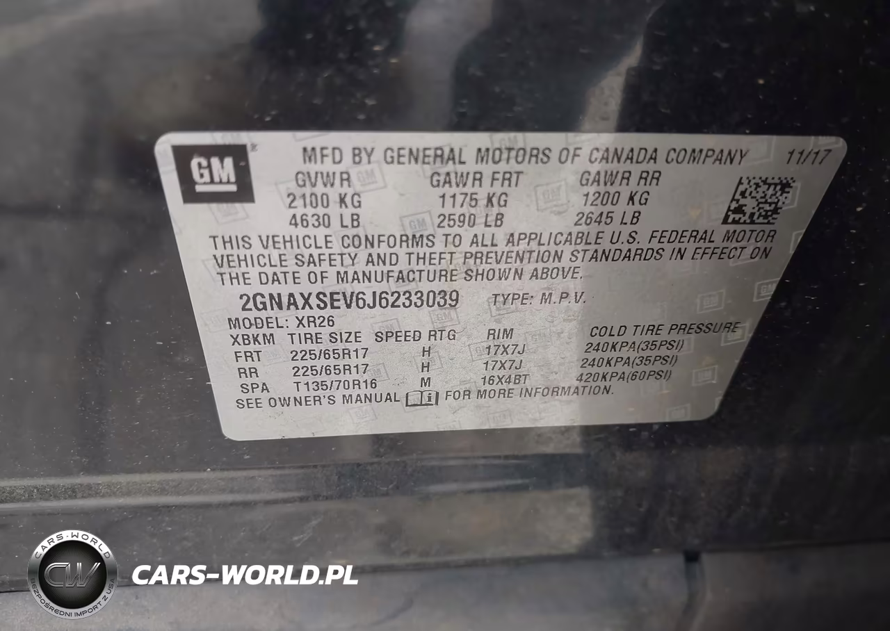2018 Chevrolet Equinox Lt VIN:2GNAXSEV6J6233039 - 9