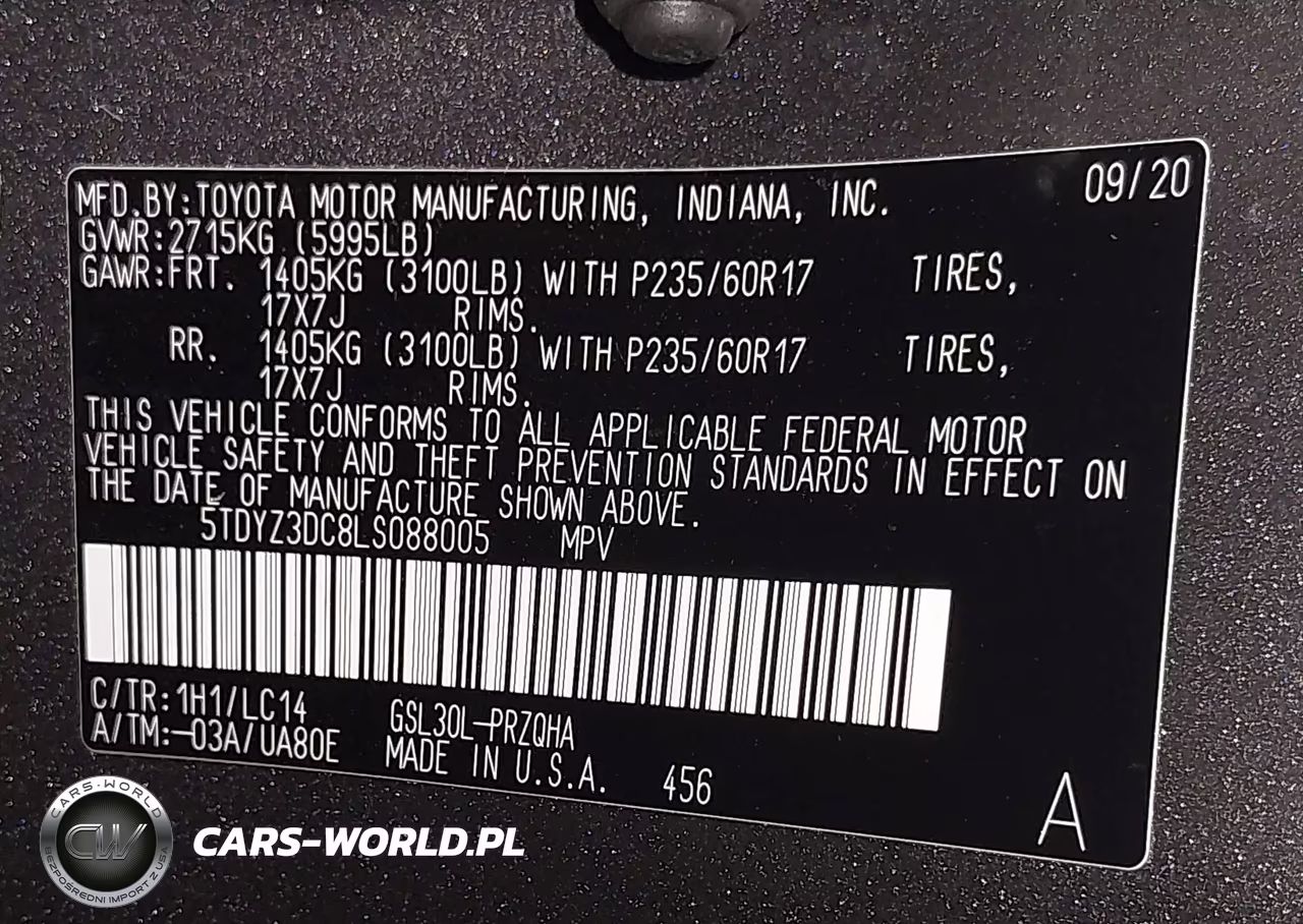 2020 Toyota Sienna Xle VIN:5TDYZ3DC8LS088005 - 9