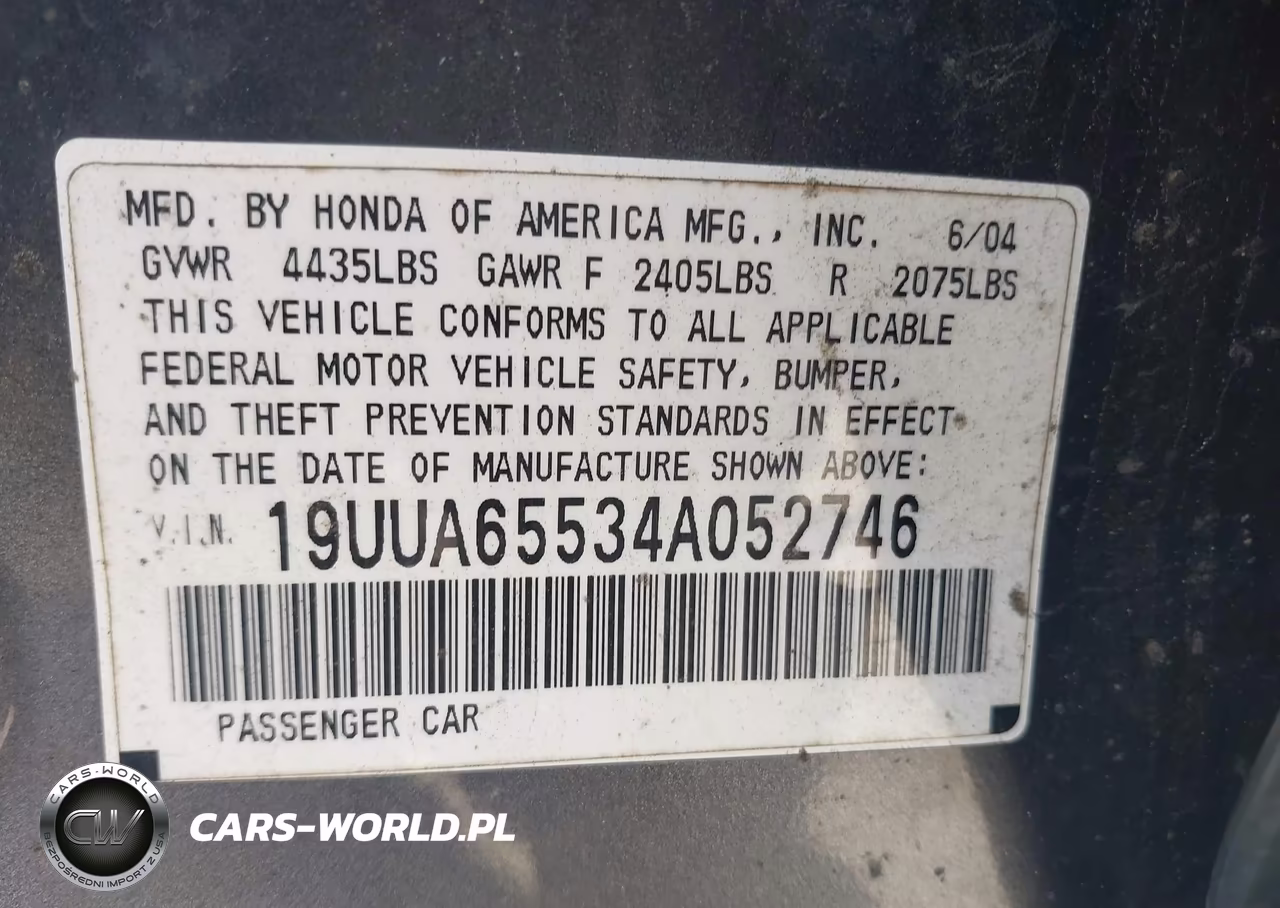 2004 Acura Tl VIN:19UUA65534A052746 - 9