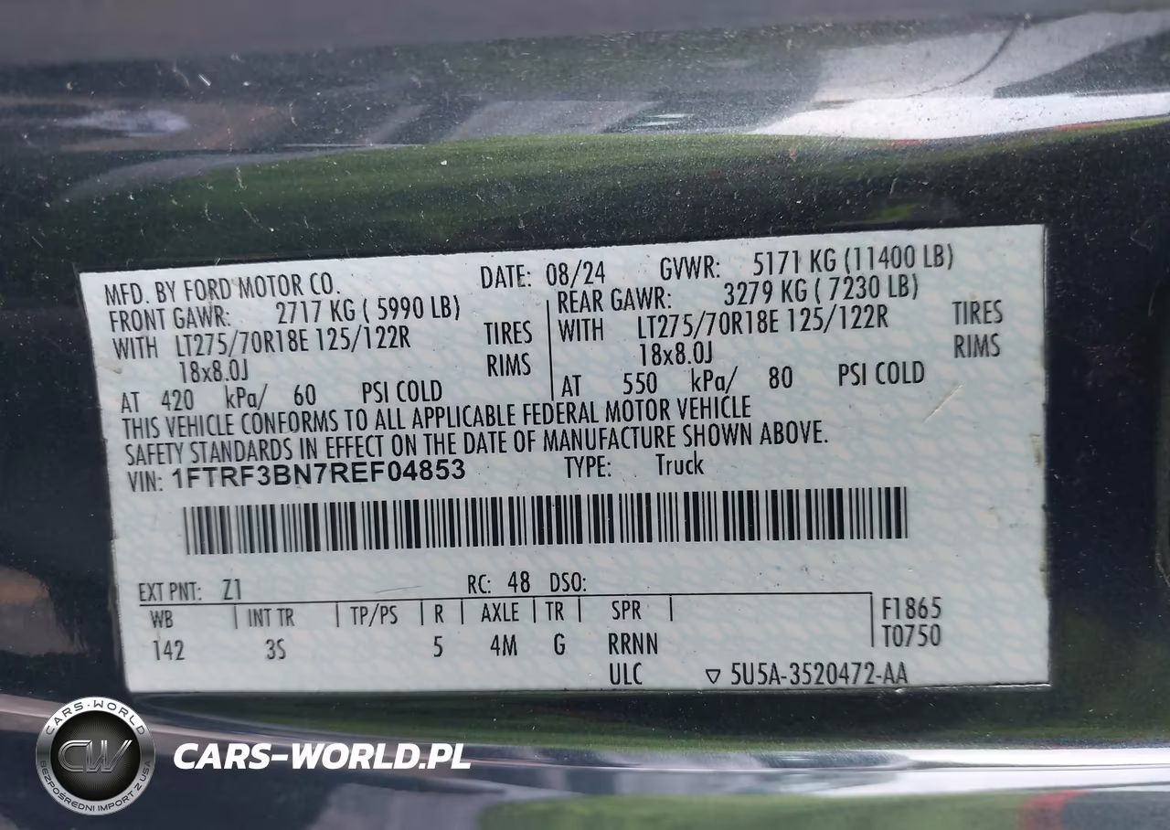 2024 Ford F-350 Xlt VIN:1FTRF3BN7REF04853 - 8