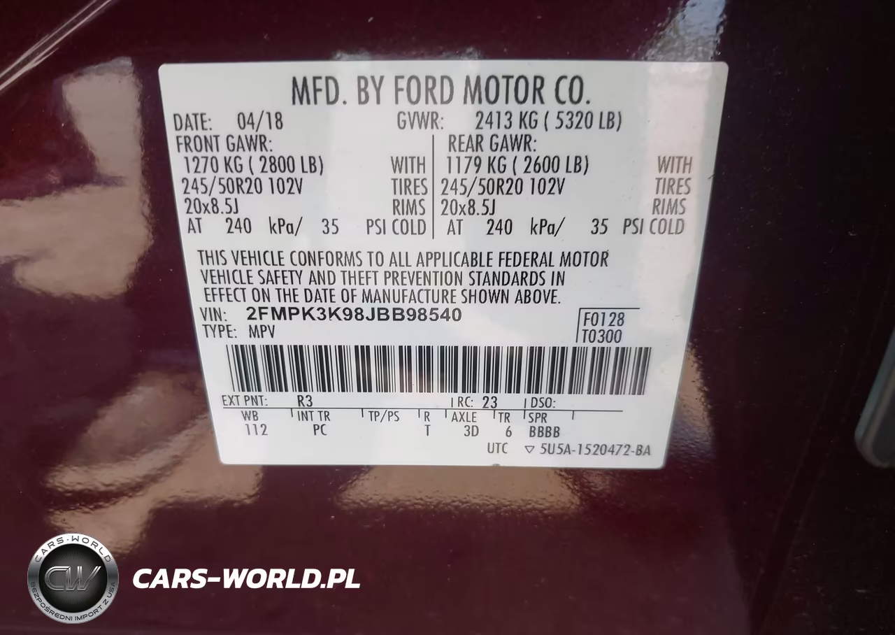 2018 Ford Edge Titanium VIN:2FMPK3K98JBB98540 - 9