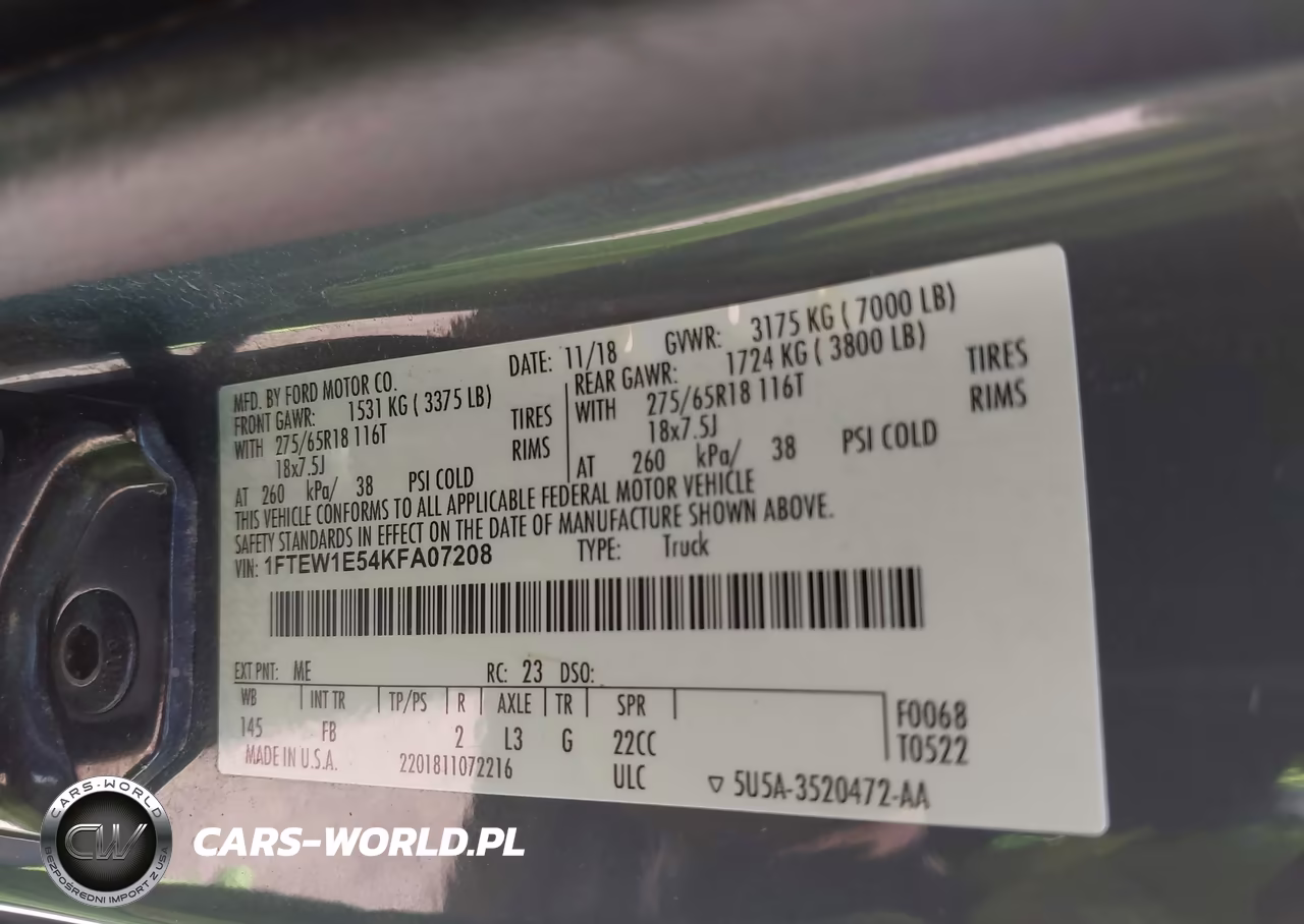 2019 Ford F-150 Xlt VIN:1FTEW1E54KFA07208 - 9