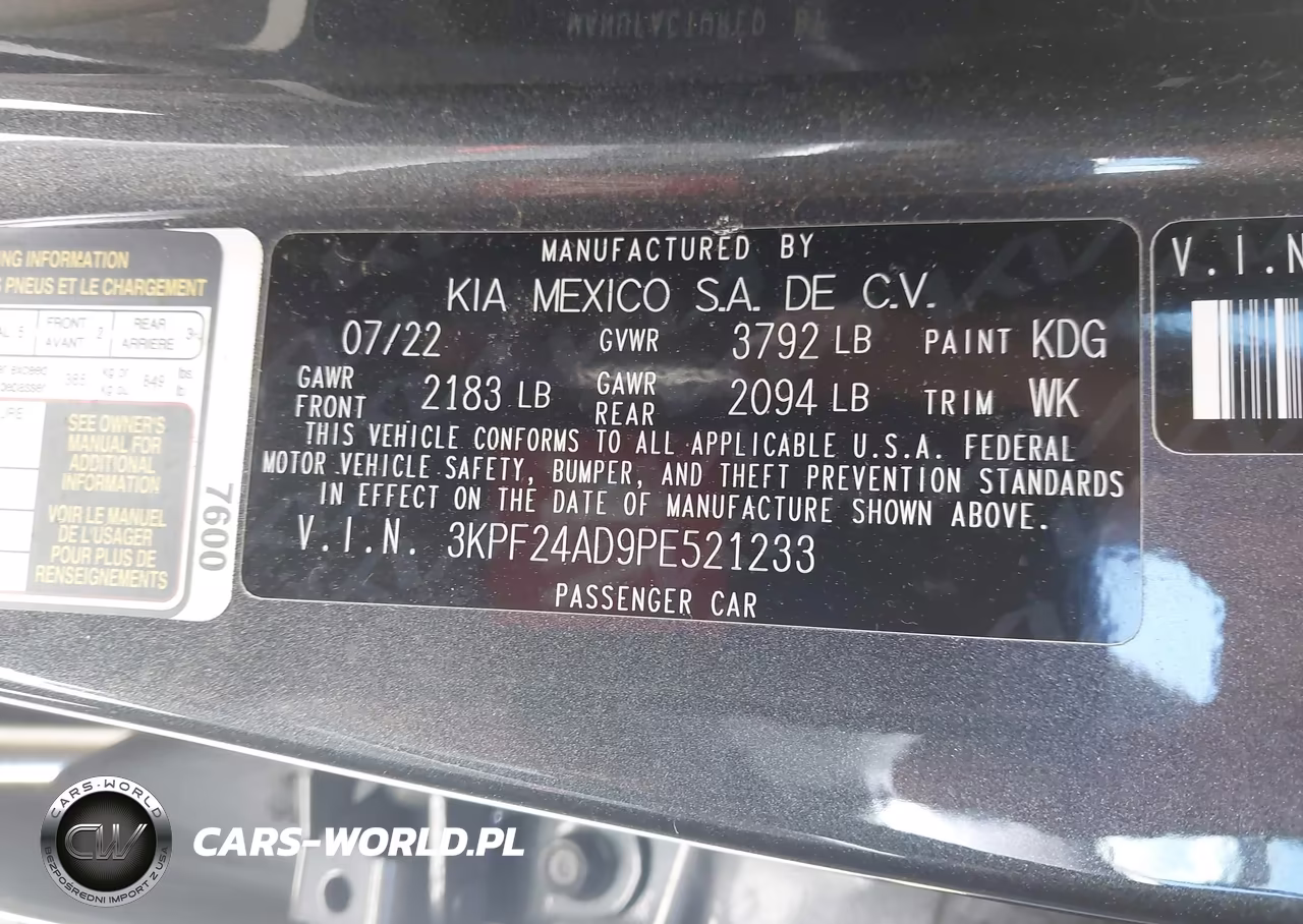 2023 Kia Forte Lx VIN:3KPF24AD9PE521233 - 9