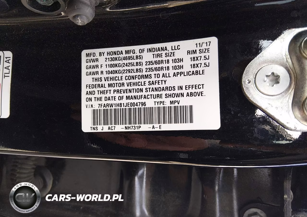 2018 Honda Cr-V Ex-L-Ex-L Navi VIN:7FARW1H81JE004796 - 9