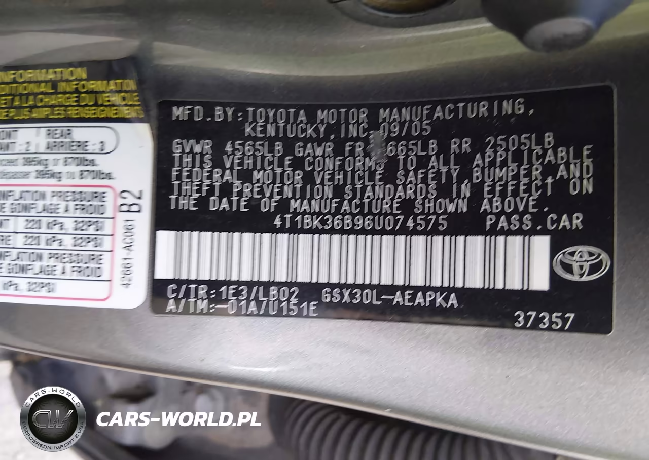 2006 Toyota Avalon Limited VIN:4T1BK36B96U074575 - 9