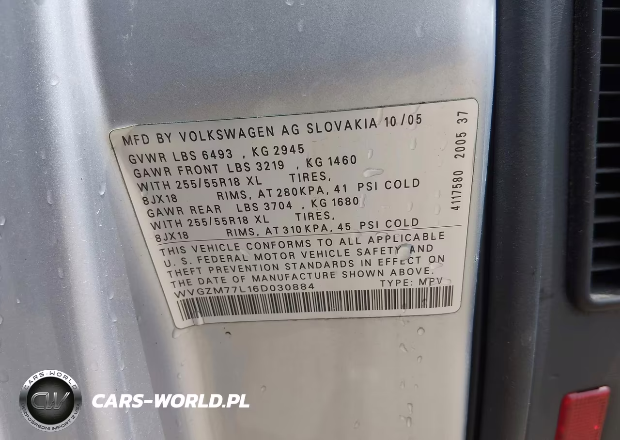 2006 Volkswagen Touareg V8 VIN:WVGZM77L16D030884 - 9