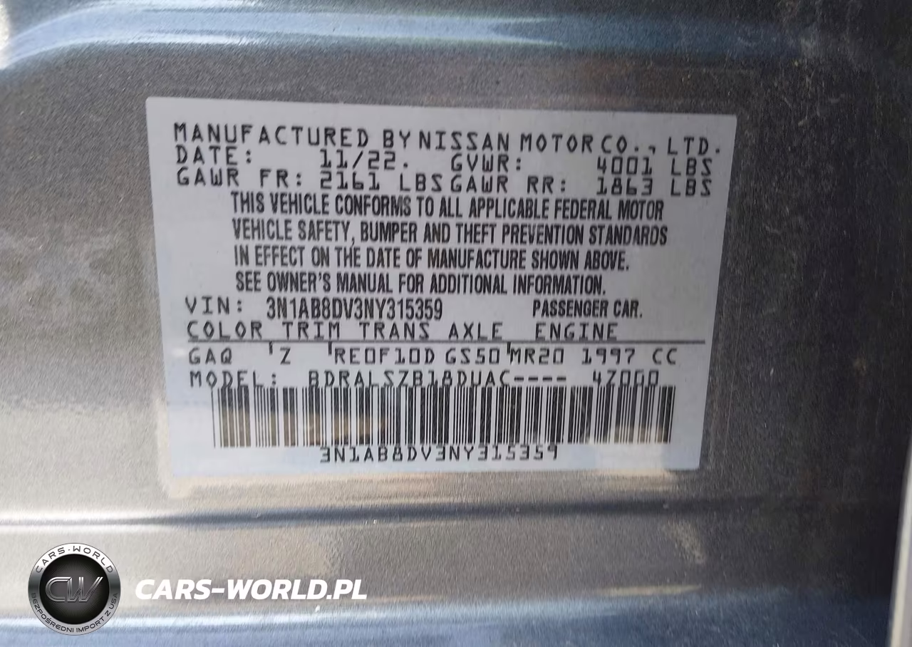 2022 Nissan Sentra Sr Xtronic Cvt VIN:3N1AB8DV3NY315359 - 9