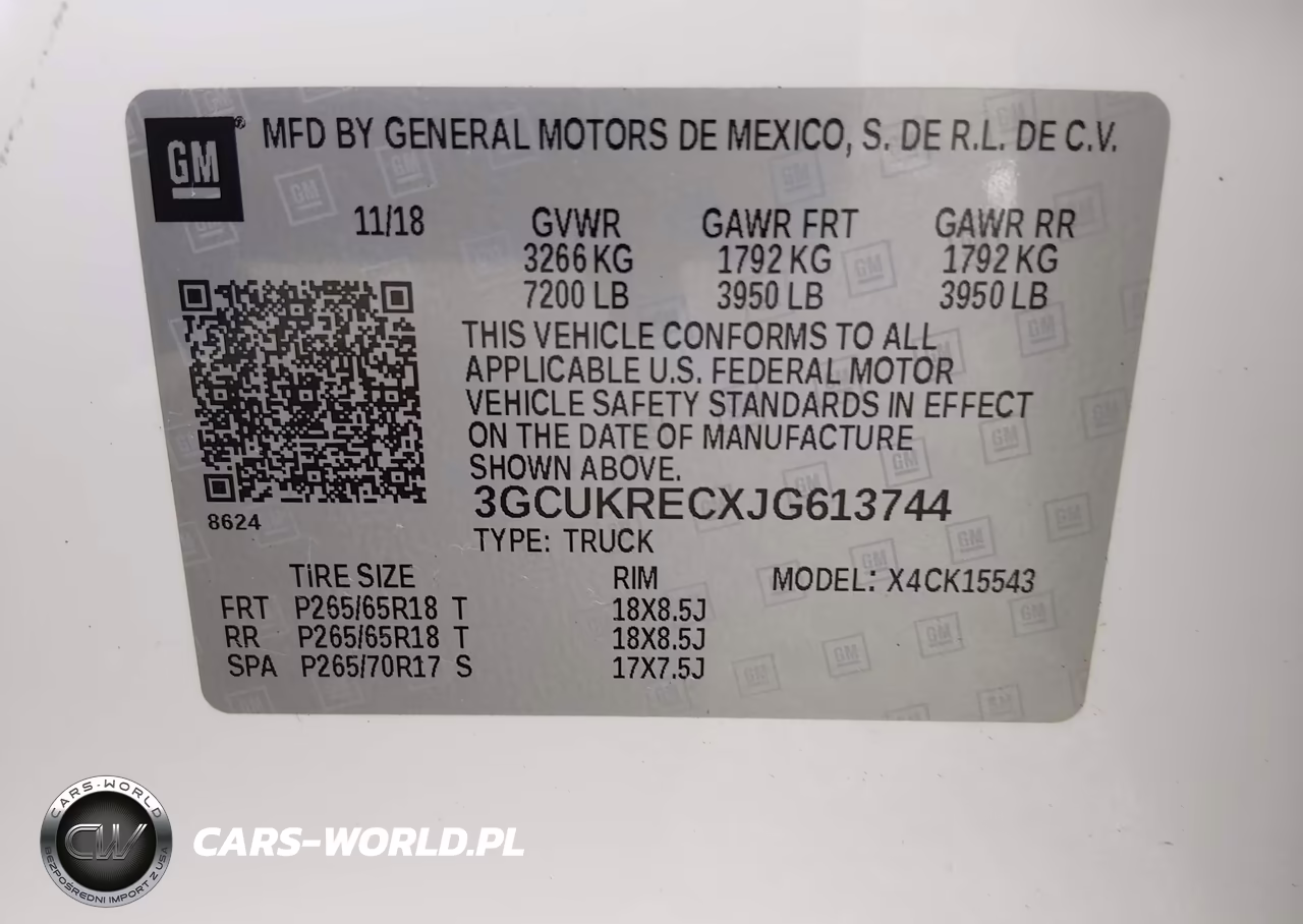 2018 Chevrolet Silverado 1500 2Lt VIN:3GCUKRECXJG613744 - 9