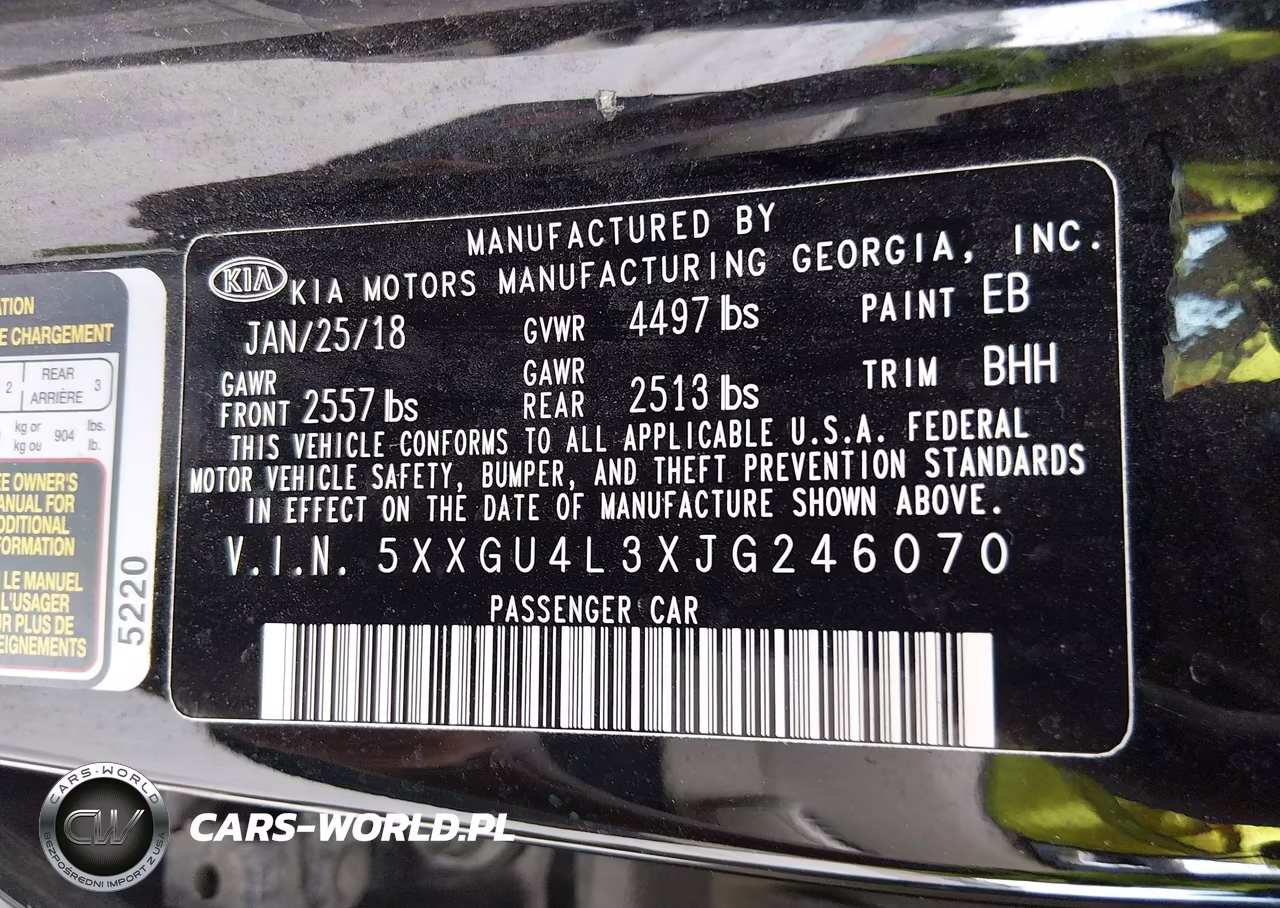 2018 Kia Optima Ex VIN:5XXGU4L3XJG246070 - 9