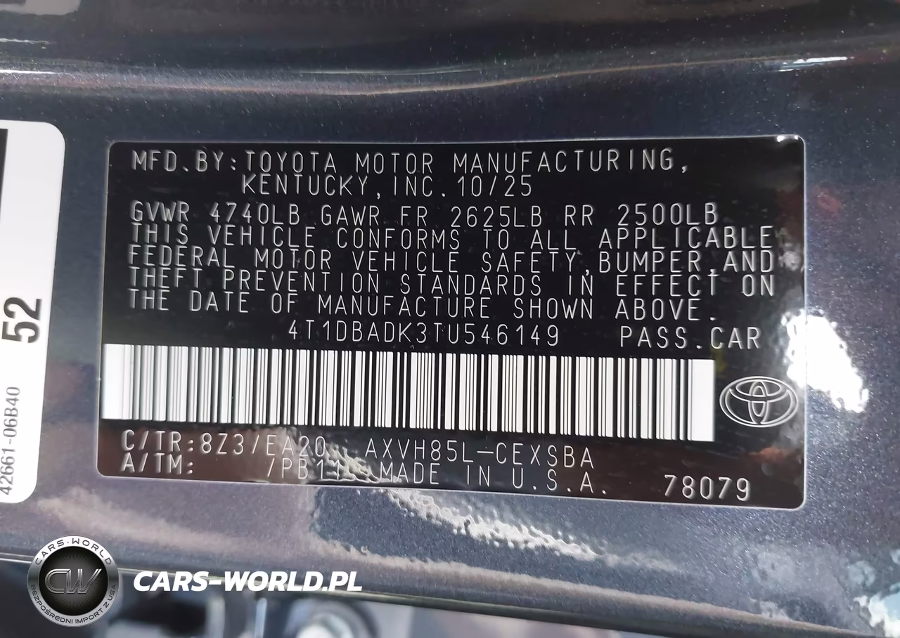 2026 Toyota Camry Se VIN:4T1DBADK3TU546149 - 9