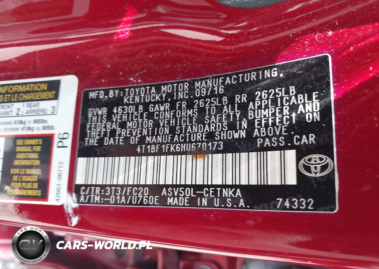 2017 Toyota Camry Le VIN:4T1BF1FK6HU670173 - 9