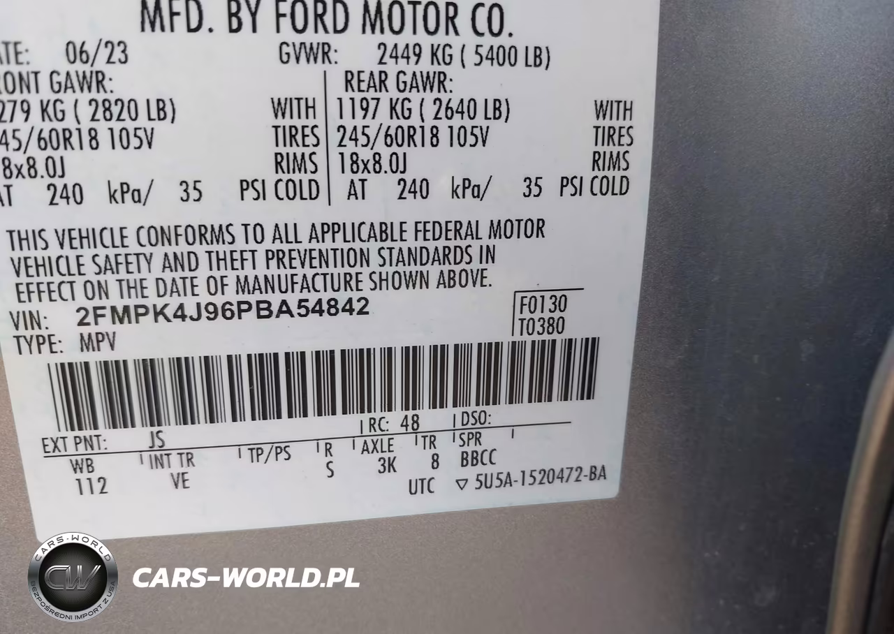 2023 Ford Edge Sel VIN:2FMPK4J96PBA54842 - 9