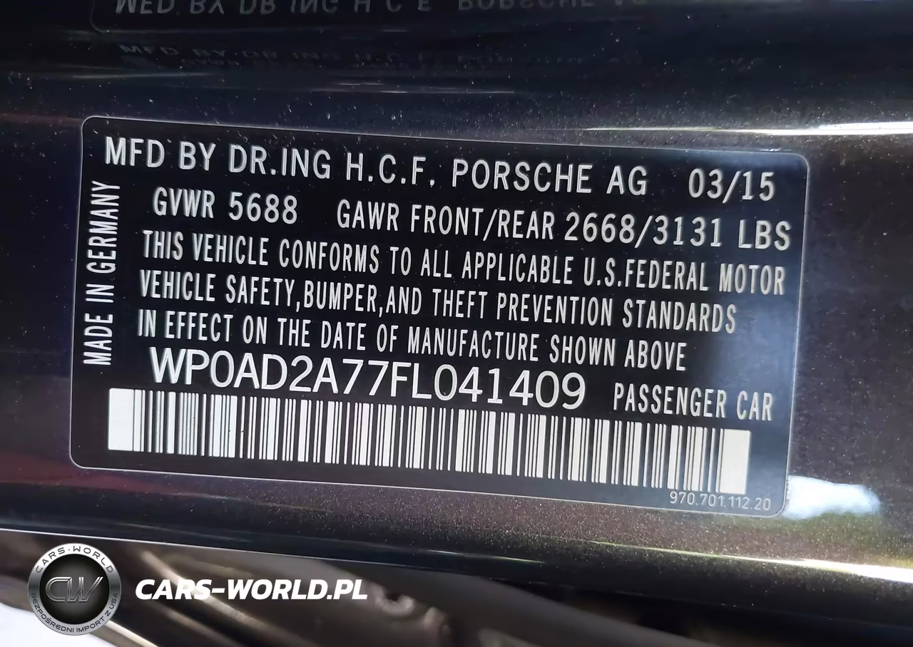 2015 Porsche Panamera E-Hybrid S VIN:WP0AD2A77FL041409 - 9