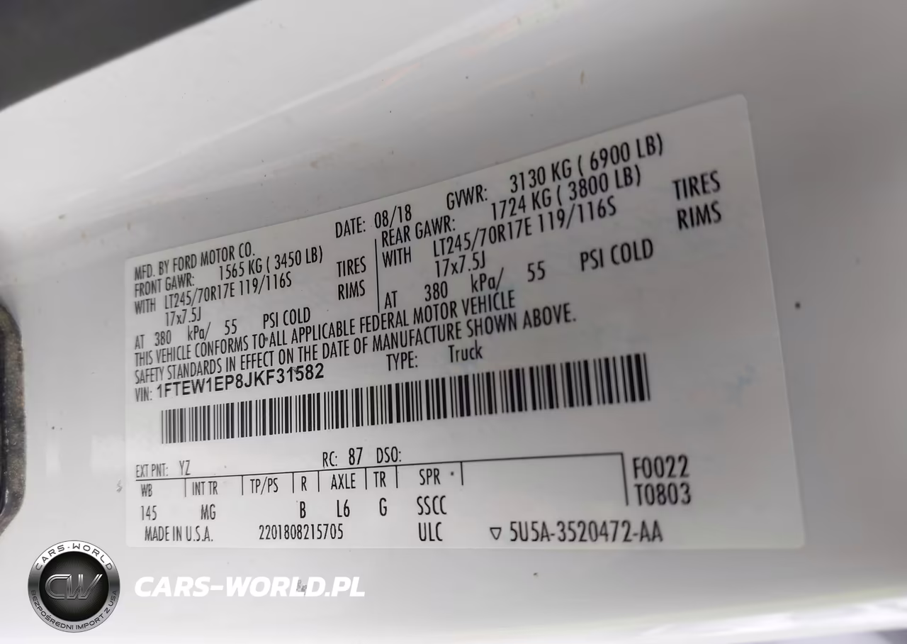 2018 Ford F-150 Xlt VIN:1FTEW1EP8JKF31582 - 9