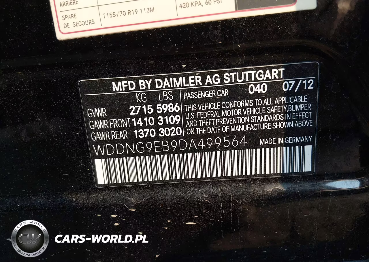2013 Mercedes-Benz S 550 4Matic VIN:WDDNG9EB9DA499564 - 9