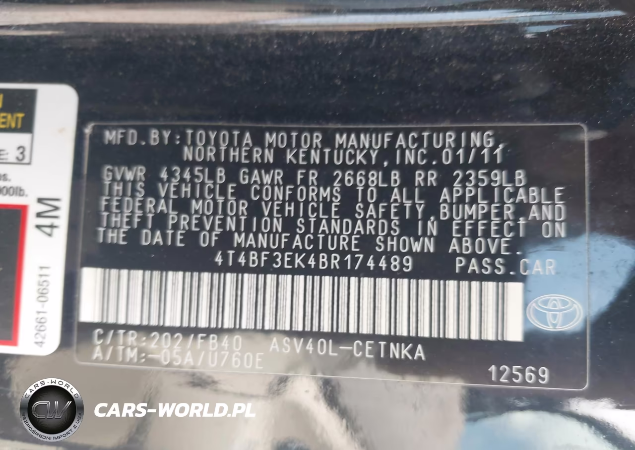 2011 Toyota Camry Le VIN:4T4BF3EK4BR174489 - 9