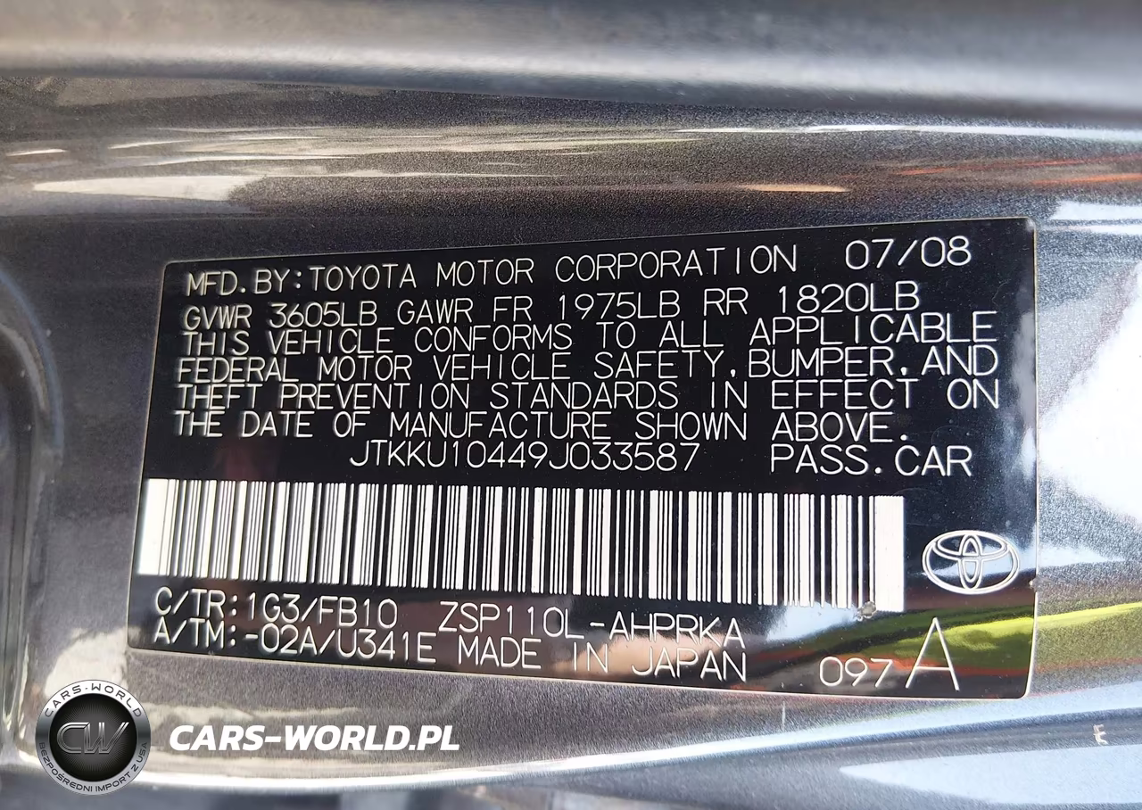 2009 Scion Xd VIN:JTKKU10449J033587 - 9
